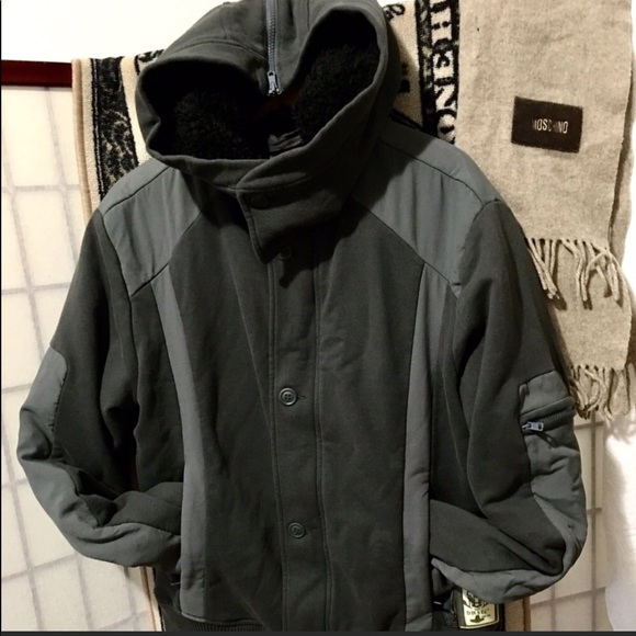 diesel sherpa winter jacket/coat w/ hood